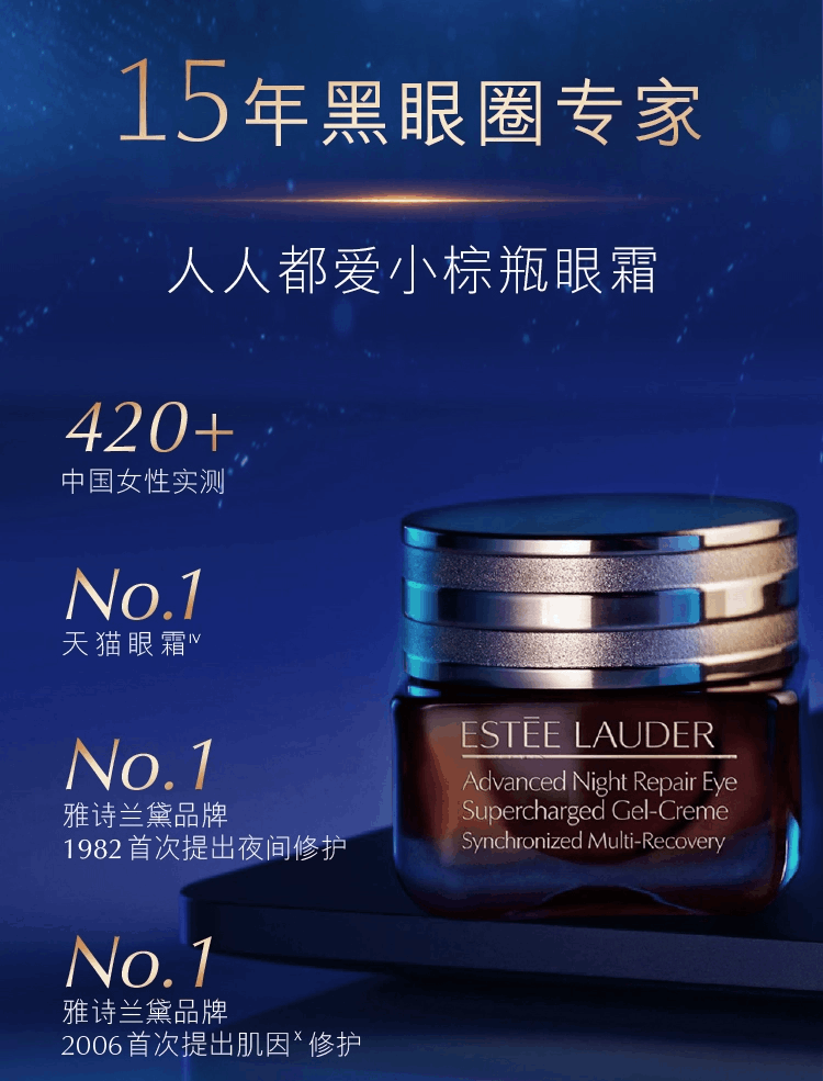 商品Estée Lauder|ESTEE LAUDER 雅诗兰黛 小棕瓶特润修护精华眼霜 抗蓝光眼霜 15ml,价格¥333,第11张图片详细描述