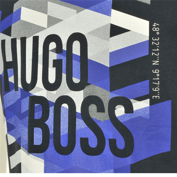 商品[国内直发] Hugo Boss|Hugo Boss 雨果博斯 男士休闲短袖深蓝色棉 TEEOS-50323993-410,价格¥365,第6张图片详细描述