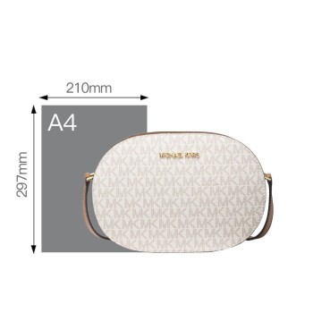 商品[国内直发] Michael Kors|MK 女包 迈克·科尔斯MICHAEL KORSJet Set Travel系列 香草色 中号 徽标斜挎包 35T1GTVC2B VANILLA,价格¥1050,第2张图片详细描述