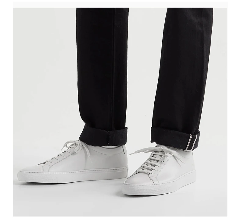 商品[国内直发] Common Projects|COMMON PROJECTS 男士灰白色皮革休闲运动鞋 1528-1013（图片略有色差，以实际为准）,价格¥2570,第7张图片详细描述