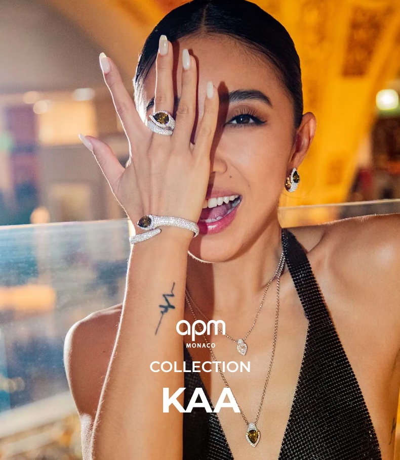商品apm Monaco|APM Monaco绿眼灵蛇形设计感耳环女气质风时尚耳饰夸张生日礼物 AE10184XKG,价格¥953,第1张图片详细描述