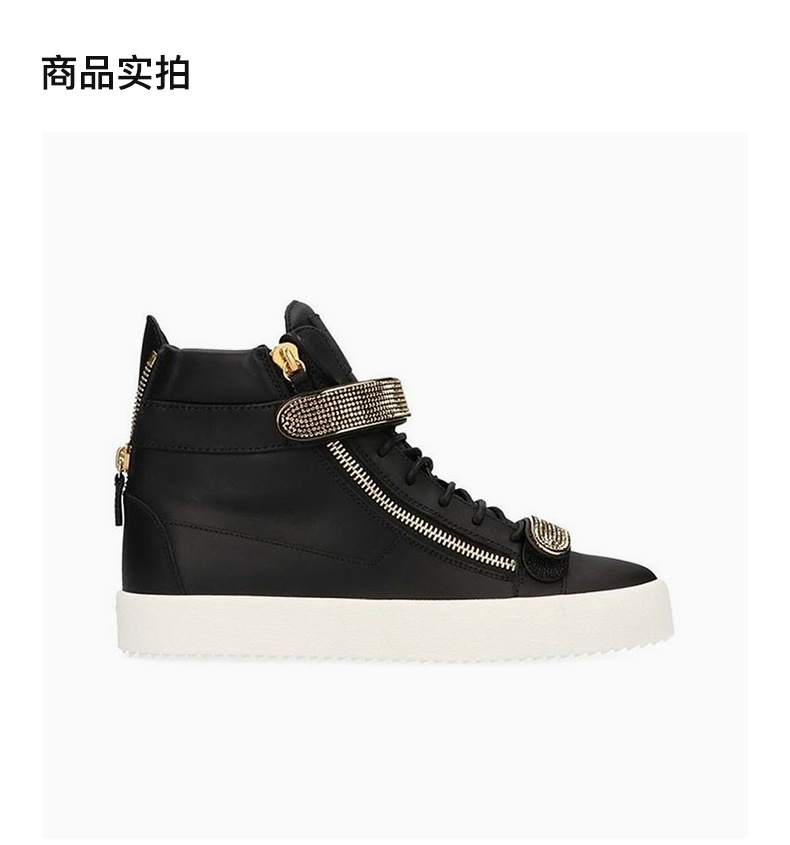 商品[国内直发] Giuseppe Zanotti|GIUSEPPE ZANOTTI 男黑色男士运动鞋 RM90024-BIVA-NERO,价格¥5377,第4张图片详细描述