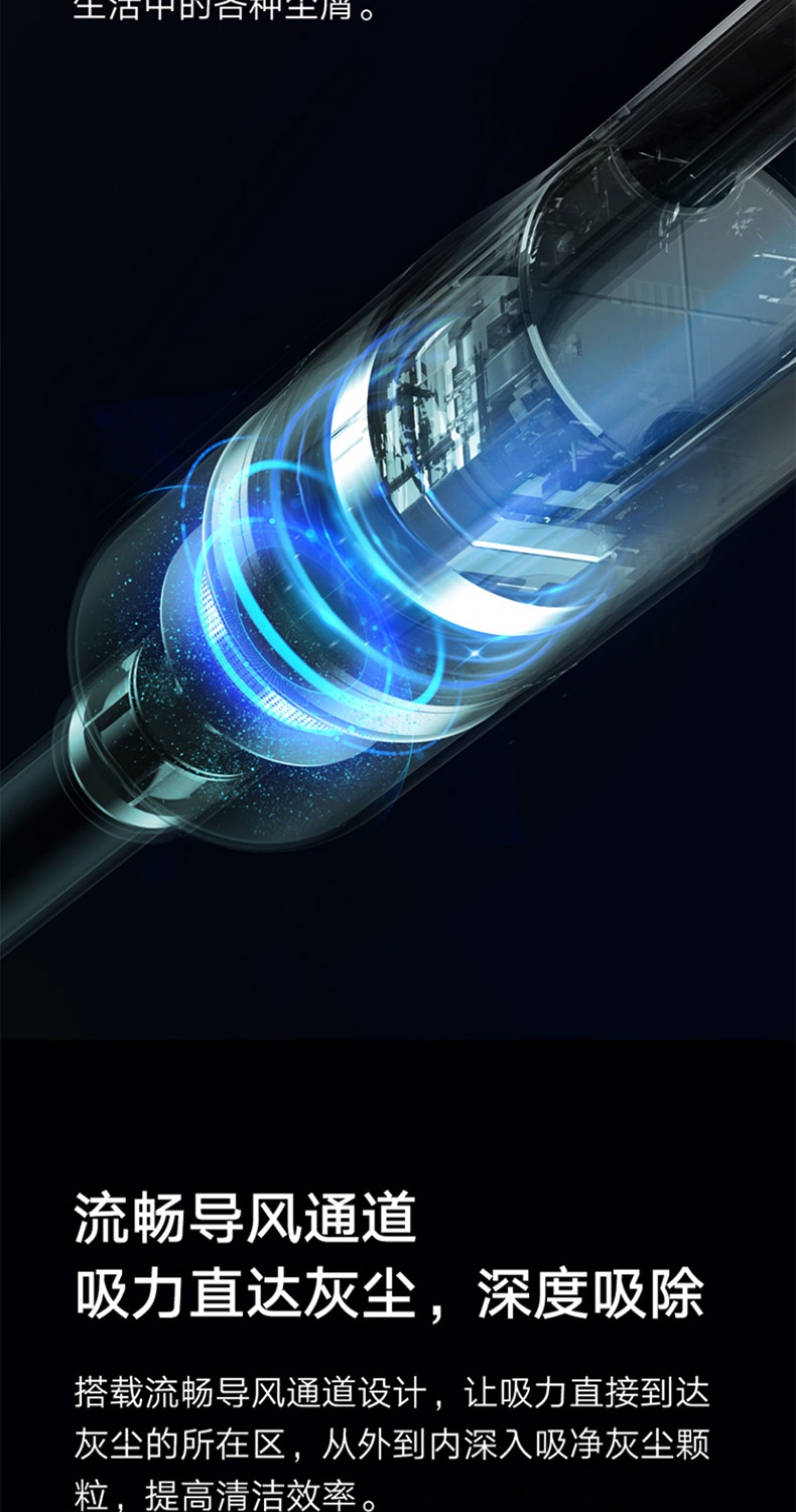 商品[国内直发] XIAOMI|小米米家吸尘器家用大吸力车用清洁轻量纤薄无线吸尘器Lite,价格¥335,第7张图片详细描述