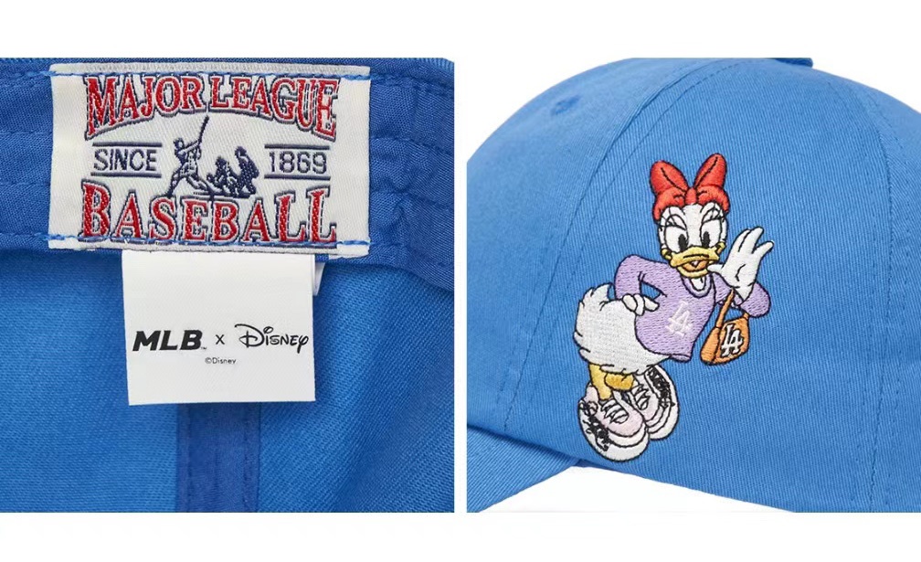 商品MLB|【享贝家】 MLB Disney迪士尼唐老鸭联名刺绣潮流鸭舌帽 男女同款 米色/白色/黑色/蓝色（预售款，10天发货）3ACPD011N ,价格¥146,第12张图片详细描述