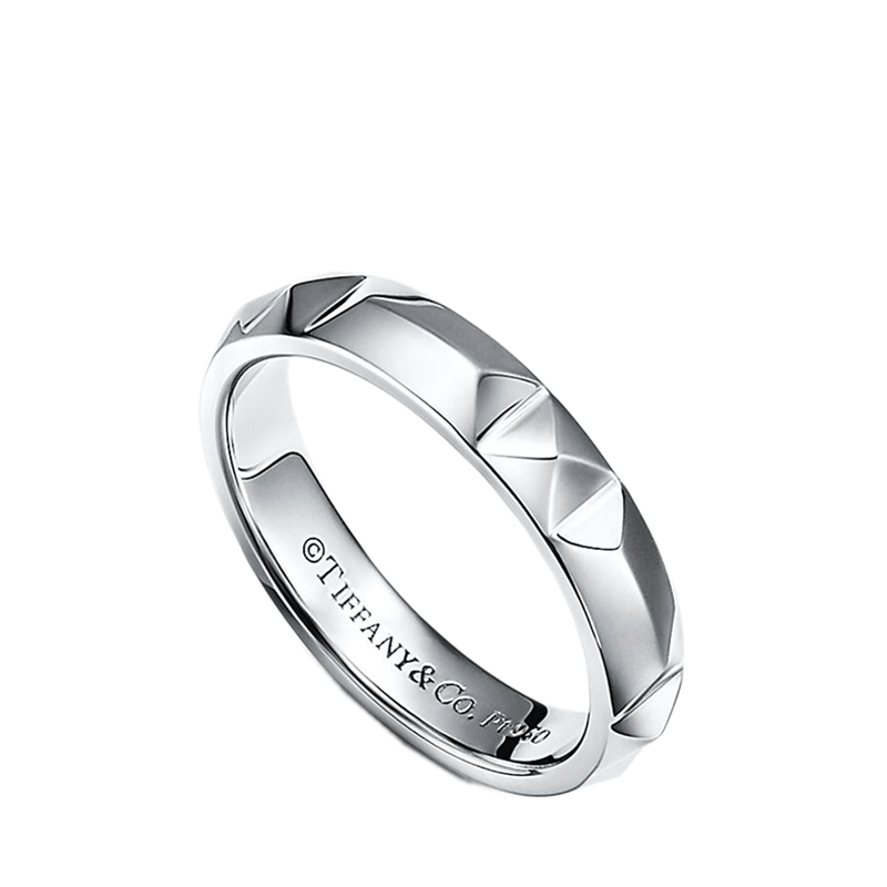 商品Tiffany & Co.|  Tiffany & Co./蒂芙尼 True系列 950铂金斜边设计4mm宽简约戒指婚戒GRP11959,价格¥17957,第2张图片详细描述