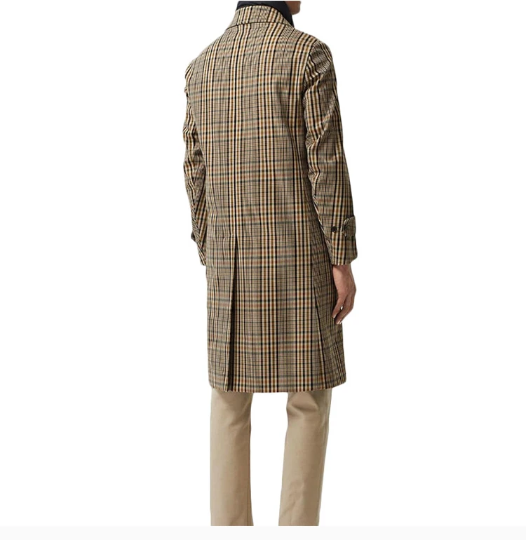 商品[国内直发] Burberry|BURBERRY 格纹男士大衣 8004874,价格¥11885,第6张图片详细描述