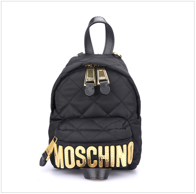 商品Moschino|Moschino 莫斯奇诺 女士黑色棉纶双肩包 2B7609-8201-2555,价格¥1943,第3张图片详细描述