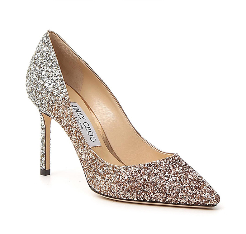 商品Jimmy Choo|JIMMY CHOO 吉米周 女士金色小牛皮高跟鞋 ROMY85-VNB-ROSEGOLDGOLDSILVER,价格¥2948,第8张图片详细描述