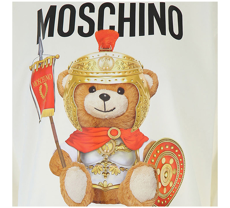 商品[国内直发] Moschino|MOSCHINO 女士白色棉质小熊图案圆领长袖卫衣 V1702-5527-2002,价格¥3268,第8张图片详细描述