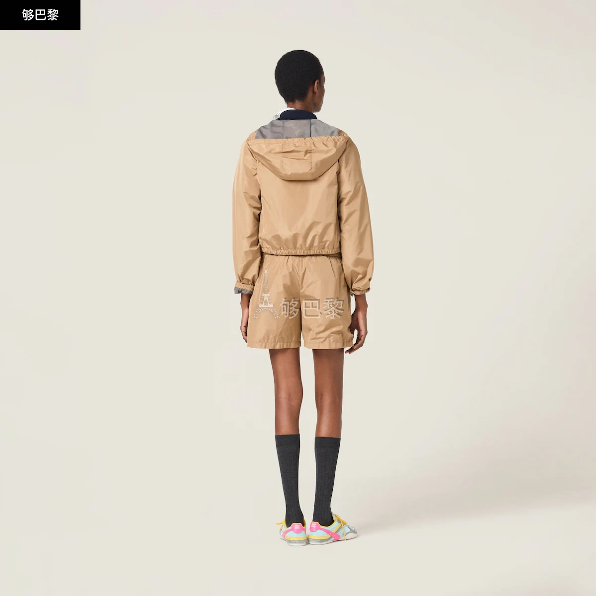 商品Miu Miu|【预售】 缪缪 25春夏 女士 夹克 Blouson en soie technique ML1299_163N_F0A68_S_OOO ,价格¥20992,第5张图片详细描述