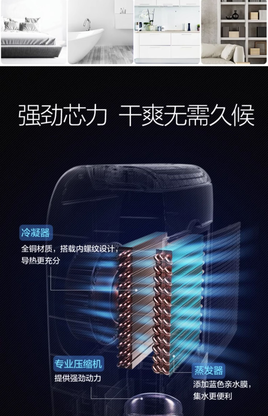 商品[国内直发] Panasonic|Panasonic/松下除湿机家用吸湿室内抽湿机工业除菌除霉静音除湿器F-YCJ10C-W,价格¥1493,第2张图片详细描述