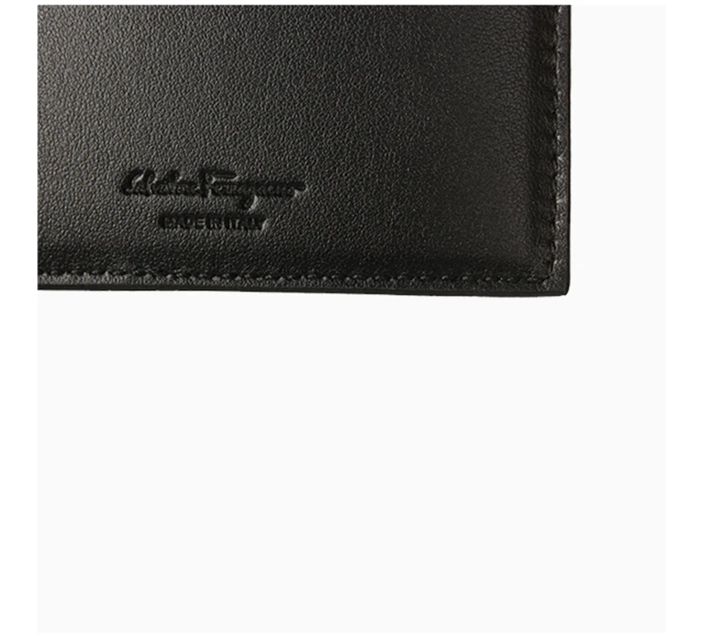 商品Salvatore Ferragamo|SALVATORE FERRAGAMO 男士黑色小牛皮卡片包 66-A244-694150,价格¥969,第6张图片详细描述