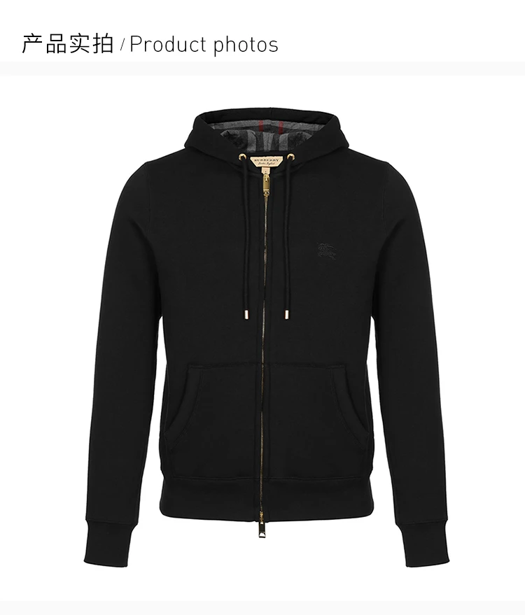 商品[国内直发] Burberry|BURBERRY 黑色男士夹克 4015558,价格¥2367,第4张图片详细描述