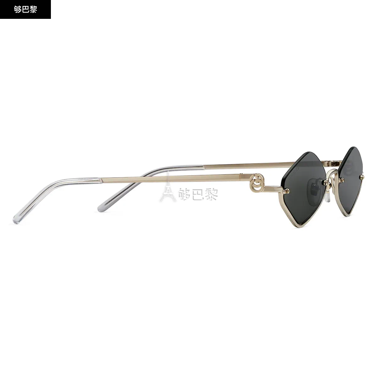 商品Gucci|【预售】 古驰 24秋冬 女士 太阳眼镜 几何造型镜框太阳眼镜 778093 I3330 8012,价格¥4374,第6张图片详细描述