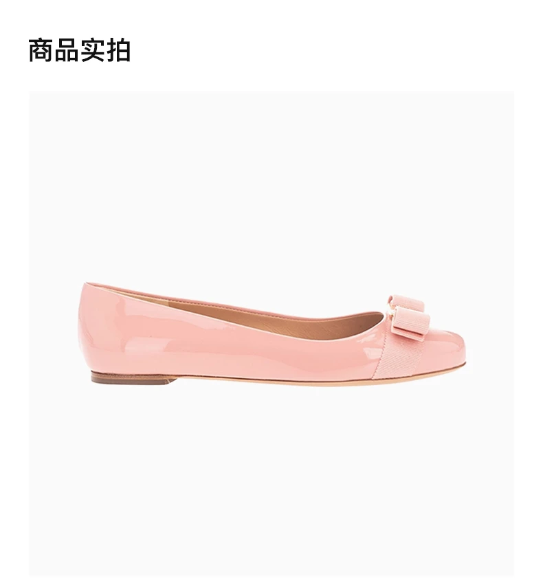 商品Salvatore Ferragamo|SALVATORE FERRAGAMO 粉色女士平底船鞋 01-A181-723358,价格¥3307,第4张图片详细描述