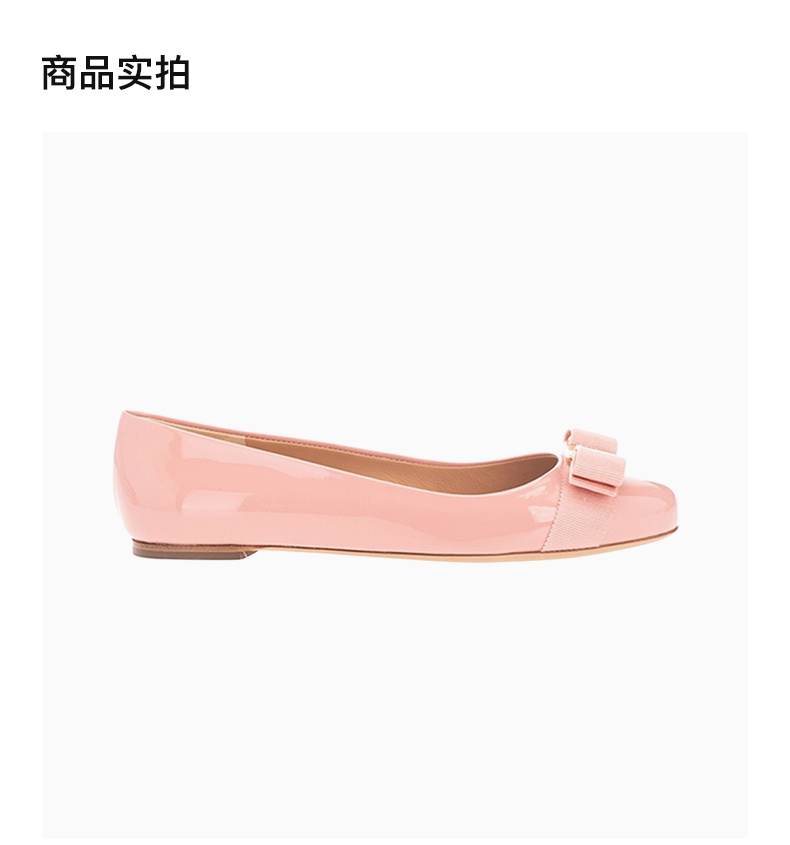 商品Salvatore Ferragamo|SALVATORE FERRAGAMO 粉色女士平底船鞋 01-A181-723358,价格¥3282,第6张图片详细描述