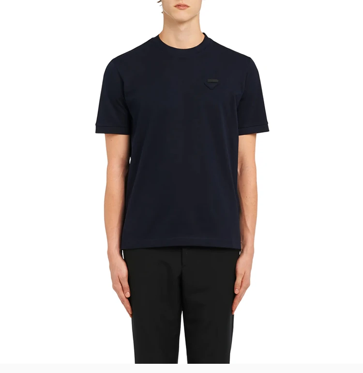 商品Prada|Prada 普拉达 蓝色棉男士T恤 UJN452-XGS-F0124,价格¥3320,第6张图片详细描述