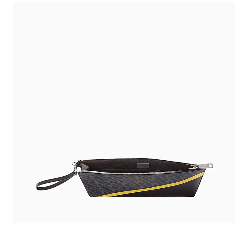 商品[国内直发] Fendi|FENDI 男士黑/黄色手拿包 7N0110-A9XS-F0R2A,价格¥5280,第6张图片详细描述