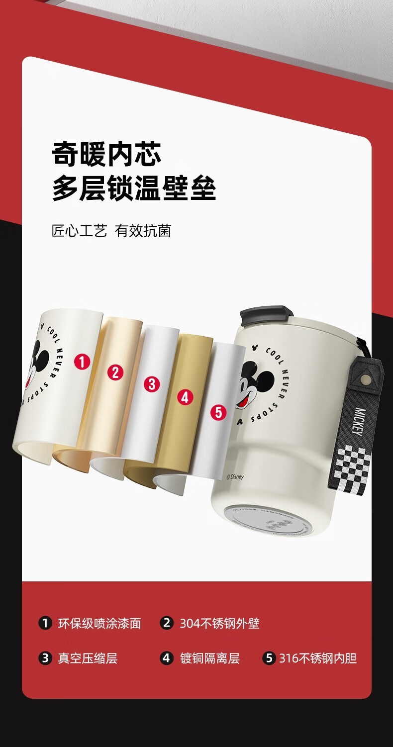 商品GERM|日本GERM格沵 米奇联名竹简咖啡杯 360ML,价格¥246,第8张图片详细描述