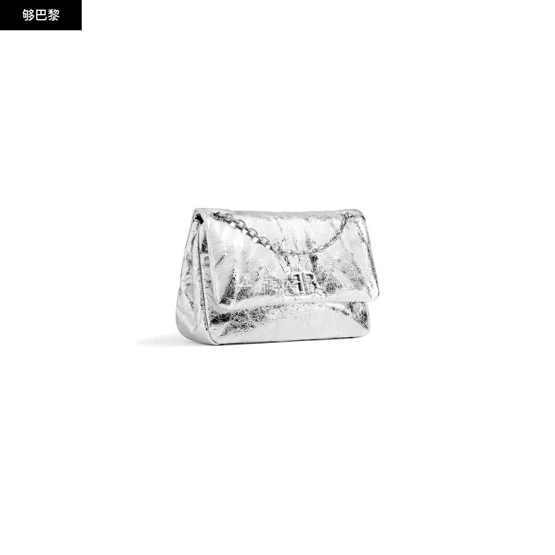 商品Balenciaga|【预售】 巴黎世家 25春夏 女士 单肩包 MONACO 迷你金属包 7816722AASD8122 ,价格¥12601,第4张图片详细描述