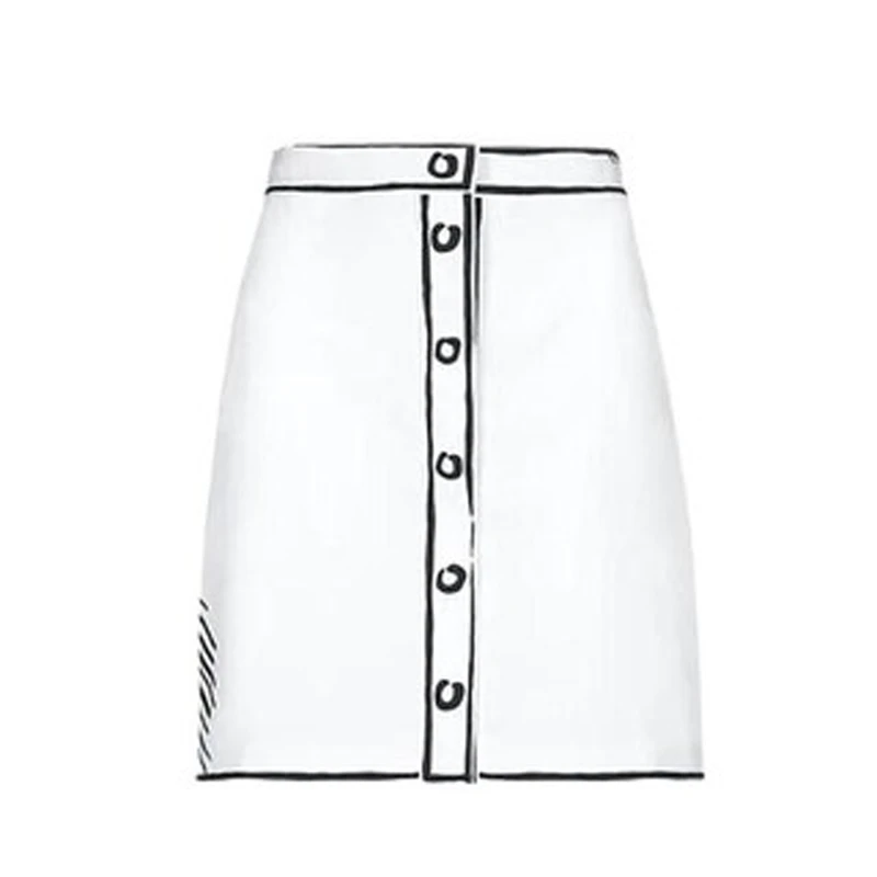 商品Fendi|FENDI 白色女士半裙 FQ7165AC6N-F0ZNM,价格¥5178,第1张图片详细描述