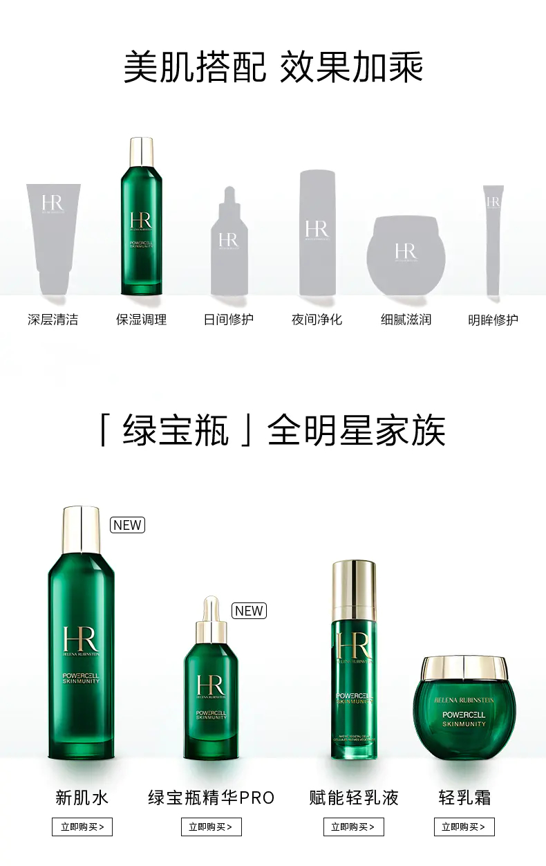 商品Helena Rubinstein|赫莲娜绿宝瓶悦活蓄能新肌水30ml/200ml/400ml补水保湿【香港直邮】,价格¥143,第6张图片详细描述