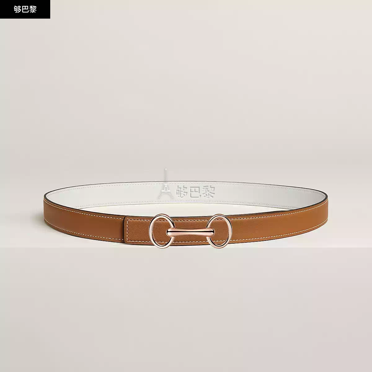 商品Hermes|【预售】 爱马仕 24秋冬 女士 腰带 Boucle de ceinture Héritage & Cuir de ceinture réversible 24 mm H081082CDZ2 | H052150CADG,价格¥6864,第3张图片详细描述