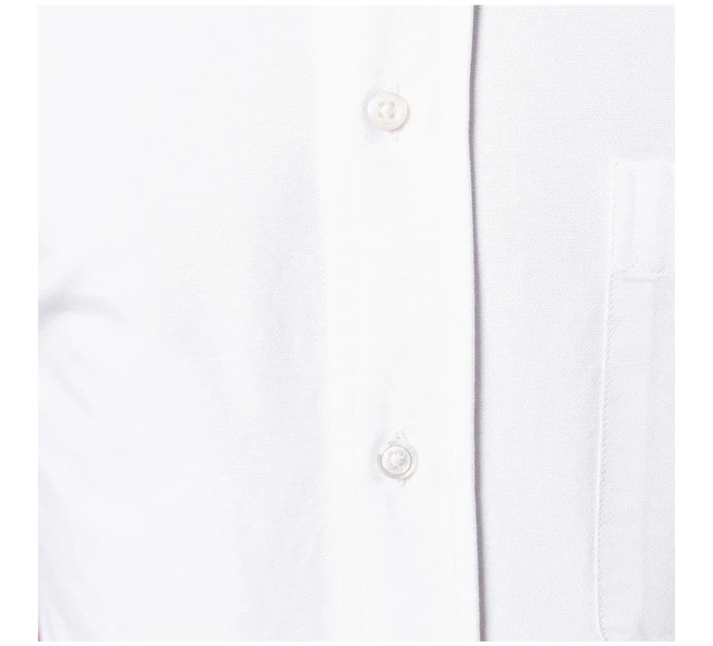 商品Thom Browne|THOM BROWNE 男士白色牛津纺配罗缎开襟长袖衬衫 MWL001A-06496-100,价格¥3088,第8张图片详细描述