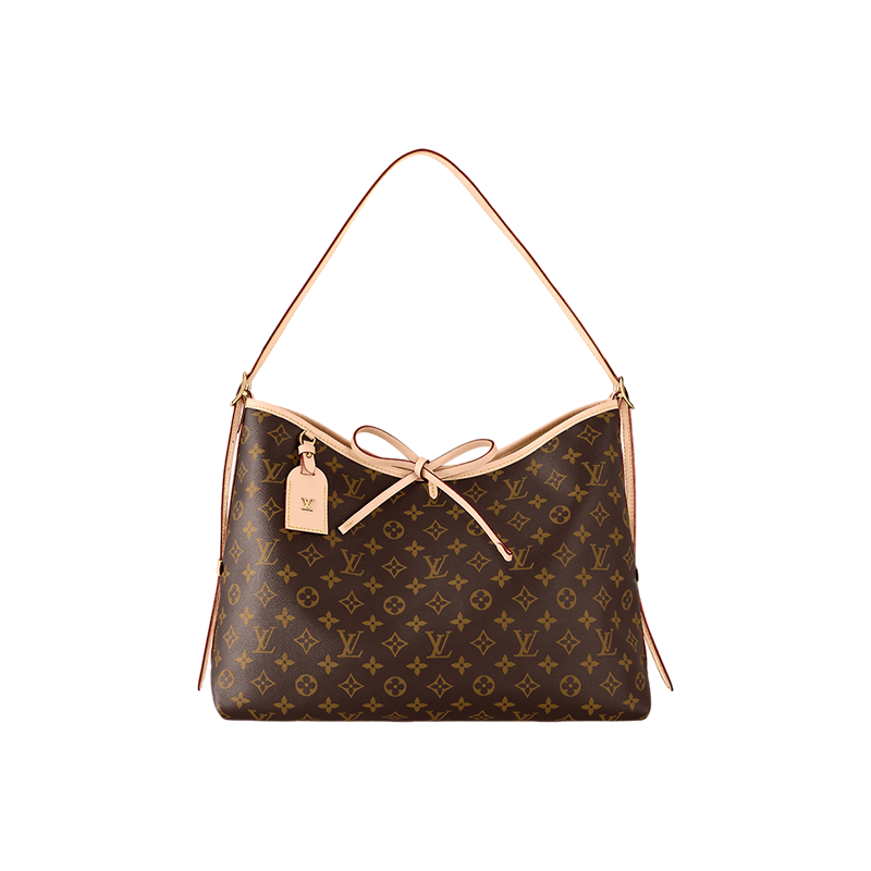 商品Louis Vuitton|路易威登 CarryAll女士中号老花交织字母帆布配皮单肩包 M46197,价格¥18248,第3张图片详细描述