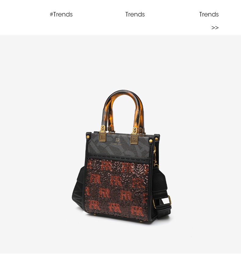 商品[国内直发] FANY ROAD|FANYROAD新款女包欧美经典女士手提斜挎包高级感琴谱包女士包,价格¥337,第16张图片详细描述