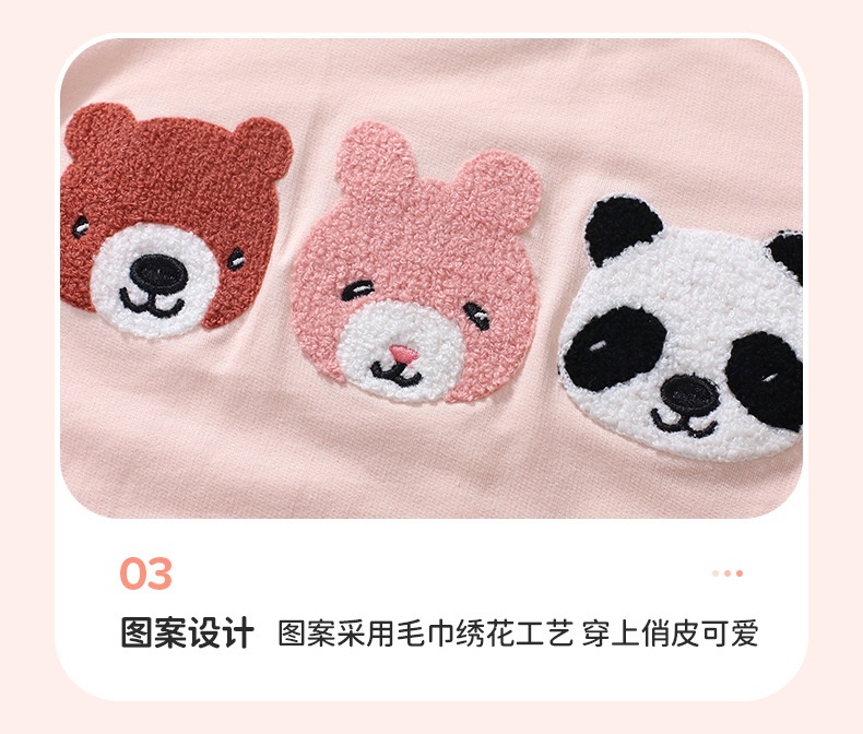 商品[国内直发] GLENVINTEN|格岚云顿2024新款欧美冬款女童加绒卫衣秋季儿童套装可爱女孩裤套装,价格¥172,第18张图片详细描述