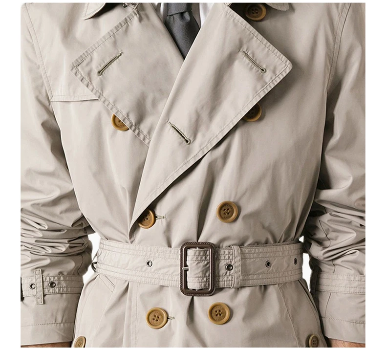 商品Burberry|BURBERRY 杏色男士风衣 3902158,价格¥5486,第8张图片详细描述