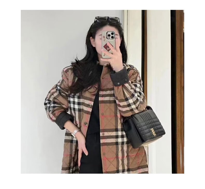 商品Burberry|BURBERRY/博柏利 男士菱格棉服绗缝外套 经典格纹棉服 情侣款男女同款,价格¥2811,第8张图片详细描述