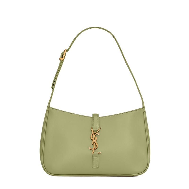 商品Yves Saint Laurent|SAINT LAURENT PARIS/圣罗兰 YSL 22春夏新款LE 5 À 7系列 女士淡绿色牛皮革徽标金扣单肩斜挎手提腋下hobo流浪包,价格¥15454,第2张图片详细描述