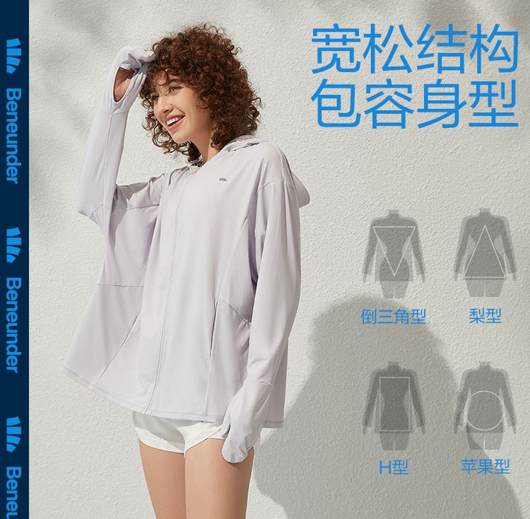 商品[国内直发] Beneunder|蕉下指护中长款防晒衣女春夏户外骑行外套凉感防��紫外线防晒服,价格¥318,第12张图片详细描述