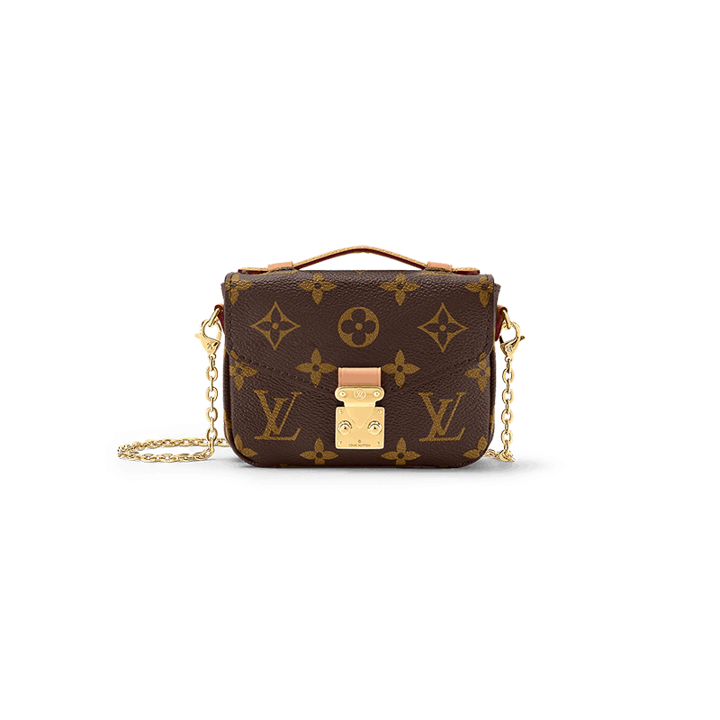 商品Louis Vuitton|【现货】路易威登 Pochette Micro Métis 女士棕色帆布老花牛皮金色五金扣链条肩带斜挎迷你包 M81267 ,价格¥13683,第2张图片详细描述