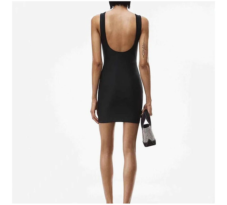 商品Alexander Wang|ALEXANDER WANG 黑色女士连衣裙 4CC3216132-001,价格¥1675,第7张图片详细描述