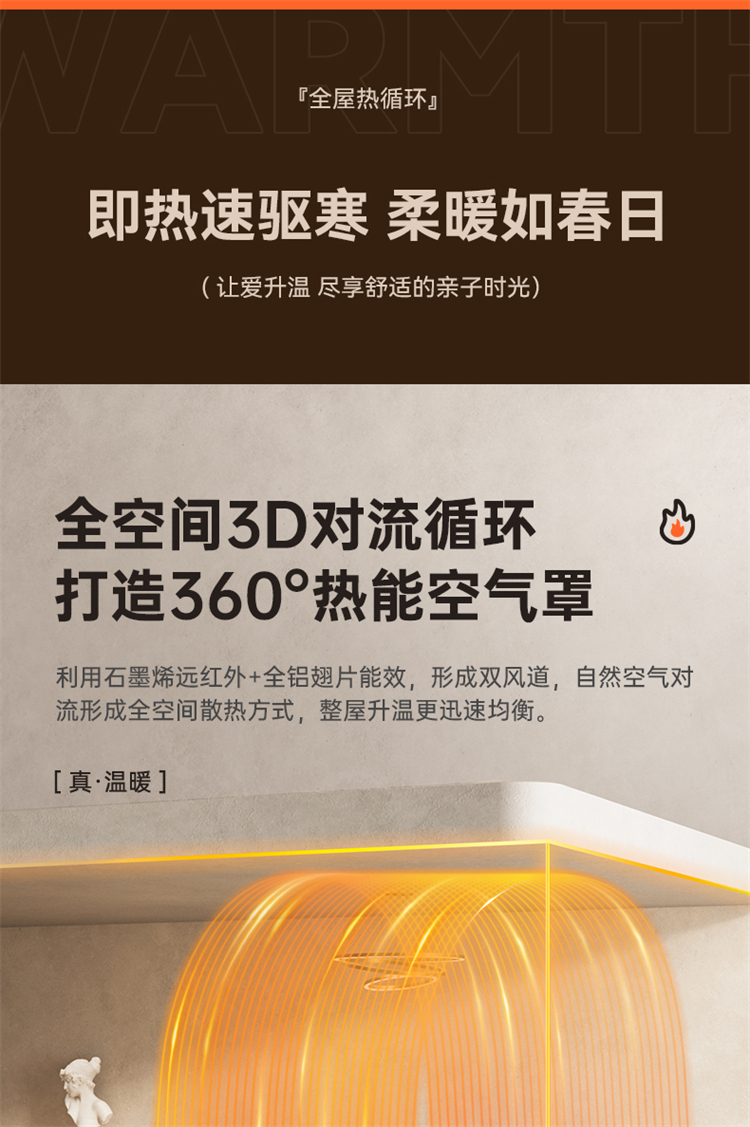 商品[国内直发] Panasonic|松下石墨烯踢脚线取暖器暖风机电暖气全屋家用大面积电热电暖器,价格¥2139,第7张图片详细描述