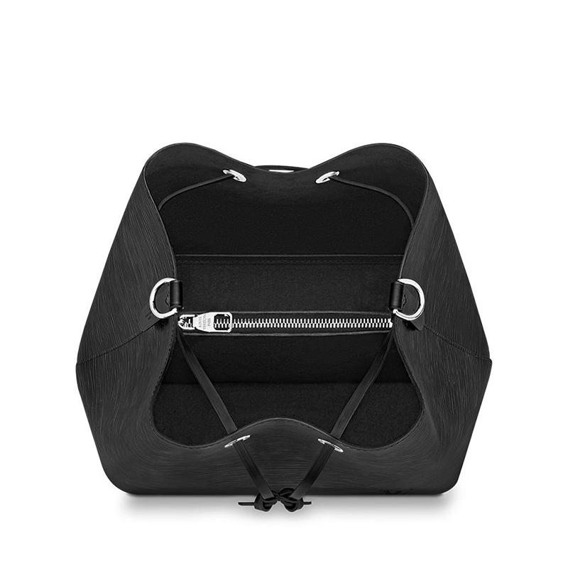 商品Louis Vuitton|预售10天 Louis Vuitton/路易威登 22春夏新款NEONOÉ系列 女士黑色水波纹粒面牛皮革银扣单肩斜挎手提抽绳水桶包M54366,价格¥18415,第5张图片详细描述