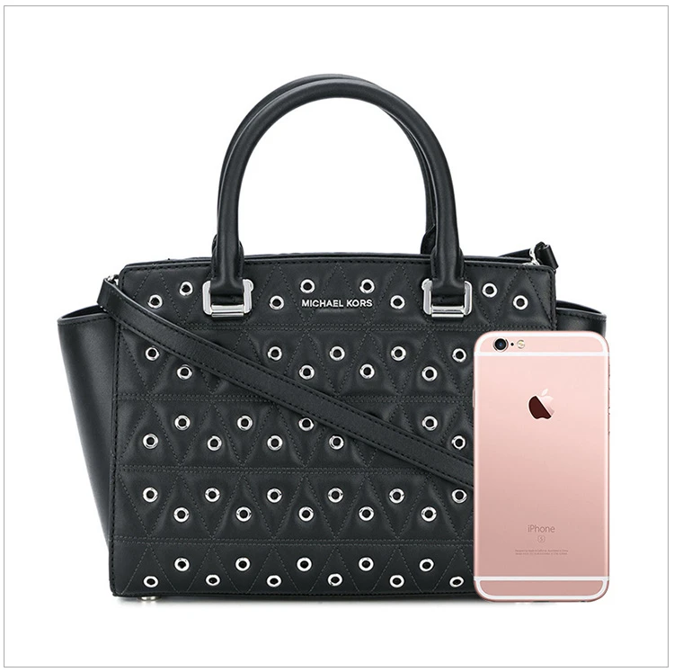 商品[国内直发] Michael Kors|Michael Kors 迈克高仕 SELMA系列黑色牛皮女士手提包 30F7SLMS6O-BLACK,价格¥1570,第6张图片详细描述