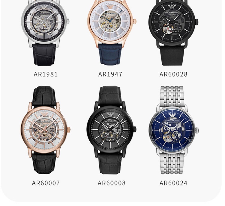 商品[国内直发] Emporio Armani|Armani阿玛尼官方旗舰店手表男 镂空机械表AR60031,价格¥1523,第10张图片详细描述