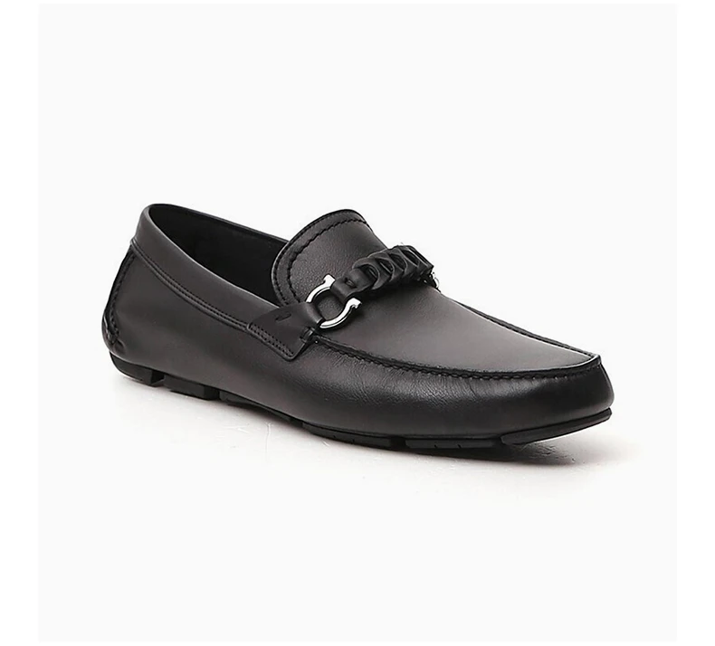 商品Salvatore Ferragamo|SALVATORE FERRAGAMO 菲拉格慕 男士黑色橡胶便鞋 02-C216-724923,价格¥2474,第5张图片详细描述