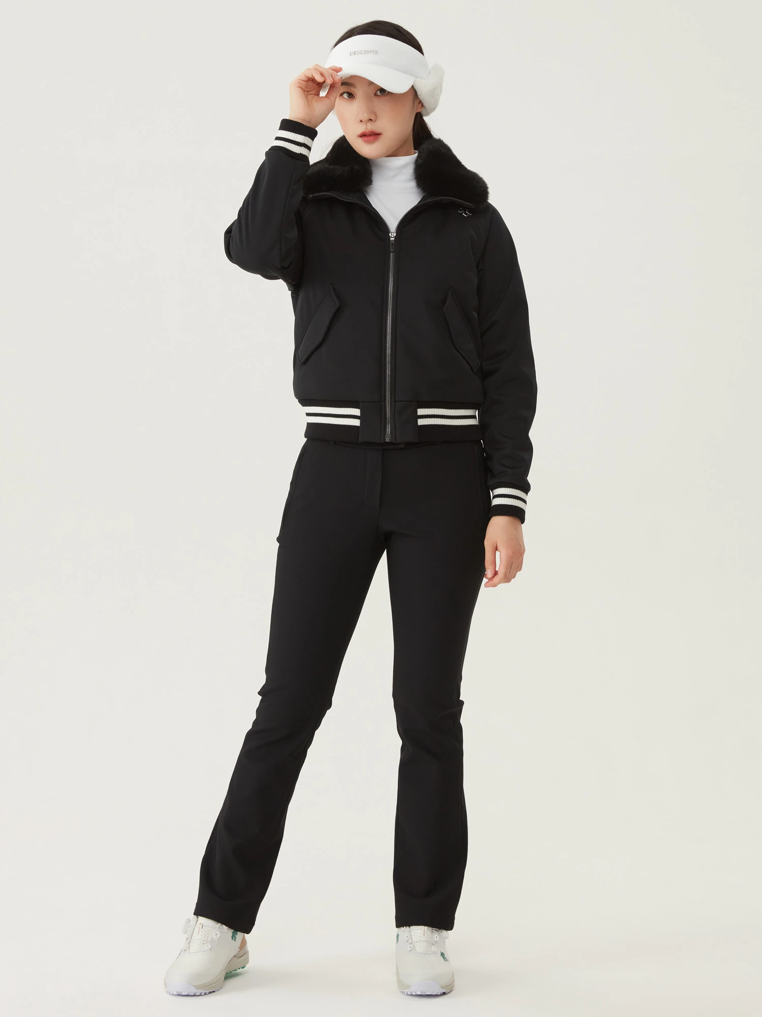 商品【预售商品15天发货】 DESCENTE|高尔夫女性经典修身靴裤时尚百搭舒适 DO42WFPTO5-NAVG,价格¥1113,第3张图片详细描述