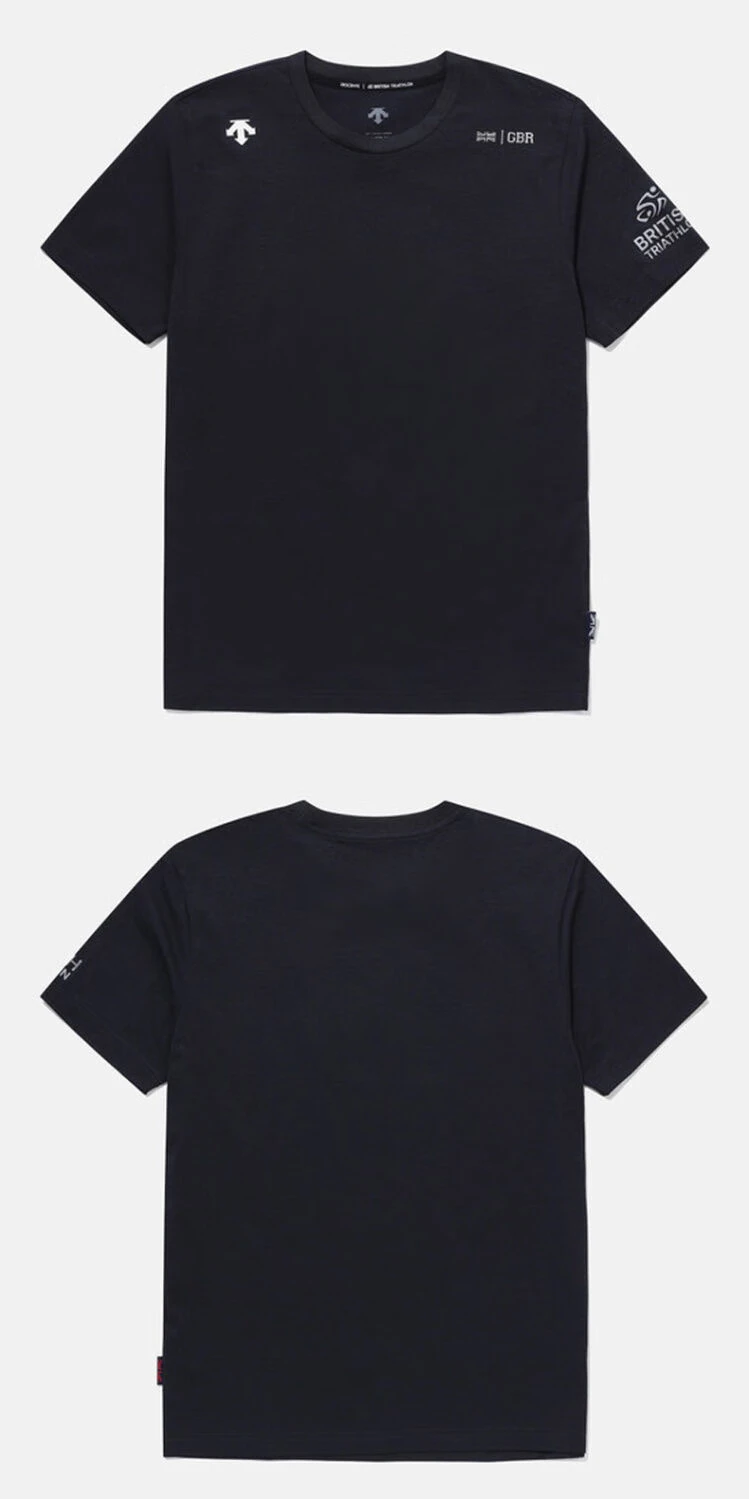 商品DESCENTE|【享贝家】（国内现货-QD）迪桑特 运动休闲圆领短袖T恤 黑色 SP223ITS42,价格¥348,第2张图片详细描述