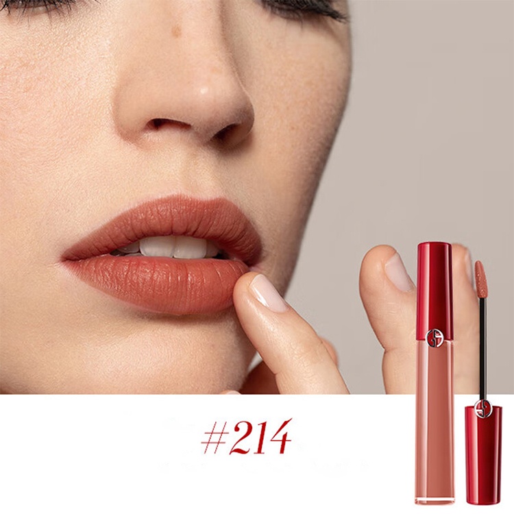商品Giorgio Armani|阿玛尼红管唇釉#405#214口红粉底液礼盒礼袋装七夕情人��节礼物送女友,价格¥628,第5张图片详细描述