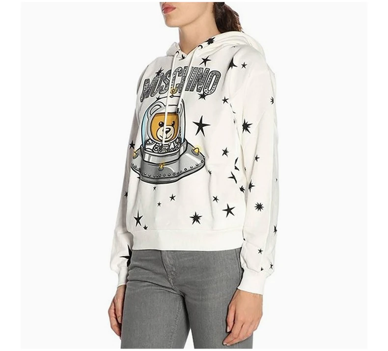 商品Moschino|MOSCHINO 白色女士卫衣/帽衫 DV1702-5427-1002,价格¥2469,第5张图片详细描述