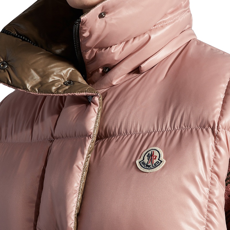 商品Moncler|Moncler/蒙克莱 22年秋冬新款 Luzule系列 女士浅粉色漆面尼龙羽绒服马甲H20931A000646895053A,价格¥8789,第7张图片详细描述