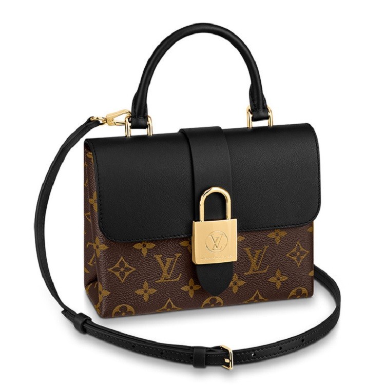 商品Louis Vuitton|Louis Vuitton 路易威登 女士 LV LOCKY BB 帆布牛皮单肩斜挎手提锁头包M44141 送礼好物,价格¥16543,第3张图片详细描述