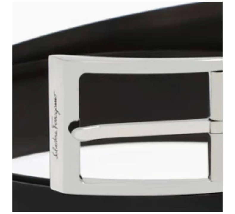 商品Salvatore Ferragamo|SALVATORE FERRAGAMO 男女同款黑色腰带 67-9077-0586253【包装随机，部分无包装盒】,价格¥2085,第5张图片详细描述