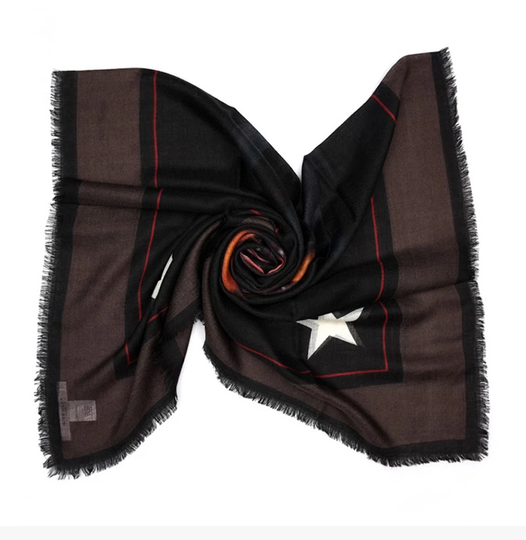 商品Givenchy|BG Givenchy 纪梵希 男士黑色棉质围巾 GW1414SB122-009,价格¥1646,第3张图片详细描述